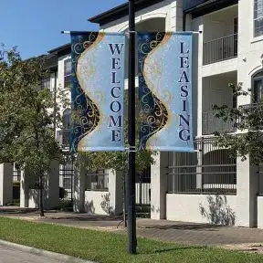 Pole Banners - Shimmering Scroll