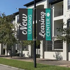 Pole Banners - Modern Teal
