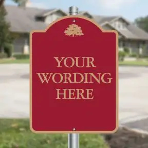 Custom Aluminum Signs - Extra Long Dome Shape