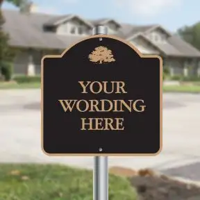 Custom Aluminum Signs - Dome Shape