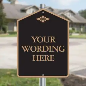 Custom Aluminum Signs - Extra Long House Shape