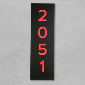 Custom Apartment Number Signs - Acrylic 2 Color Plate
