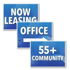 Senior Community Bandit Signs - Abstract Blue