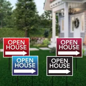 Real Estate Yard Signs - Open House Arrow