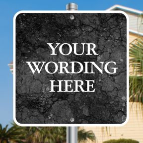 Custom Full Color Signs - Square Marble