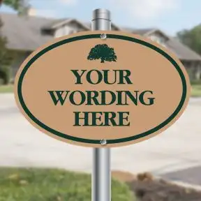 Custom Aluminum Signs - Horizontal Oval