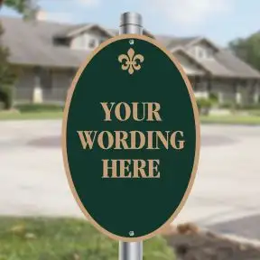 Custom Aluminum Signs - Vertical Oval 