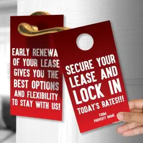 Renewal Door Hangers -  Lock In Renewals 