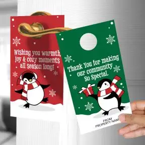 Holiday Door Hanger - Cute Penguin