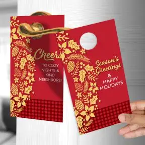 Holiday Door Hanger -Gold Wreath