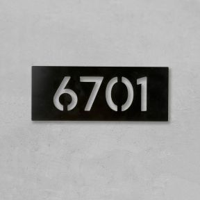 Custom Apartment Number Signs - Dibond Cut-Out Plate