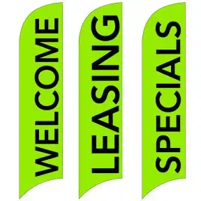 Message Wave Flags - Neon Green