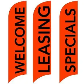 Message Wave Flags - Neon Red