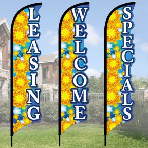 3D Wave Flag Kits - Glowing Garden