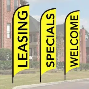 Message Wave Flag Kits - Neon Yellow