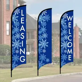 Wave Flag Kits - Snowflake Burst