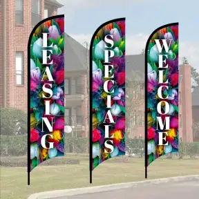 Wave Flag Kits - Tulip Garden