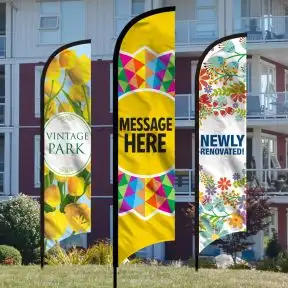 Wave Flag Kit - Semi-Custom - Horizontal Message