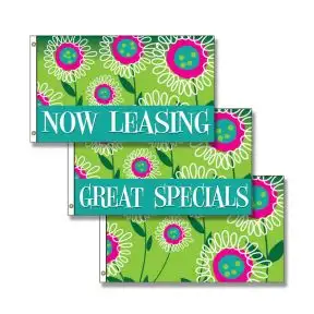 Horizontal Flags - Celebration Daisies