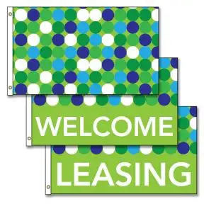 Horizontal Flags - Spring Color Dots