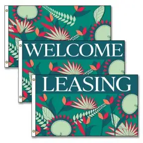 Horizontal Flags - Artistic Flower