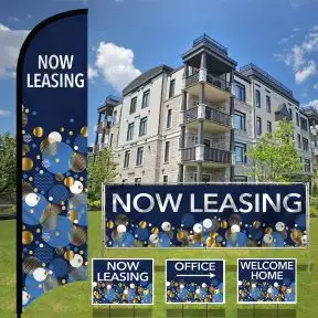 Winter Banner and Wave Flag Curb Appeal Kit