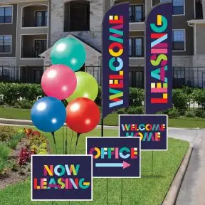 Two Wave Flag Curb Appeal Kit 