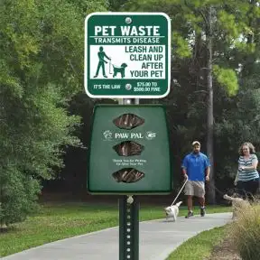 Plastic Pet Waste Stations with Lock