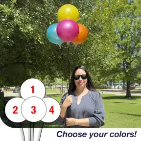 Pick Your Colors - 4 Balloon Cluster with 8" Vinyl Balloons