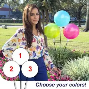 Pick Your Colors - Reusable 3 Balloon Clusters 5 Foot Tall