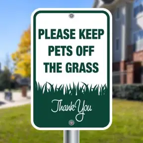 Pet Area Sign - "Please Keep Pets Off The Grass"