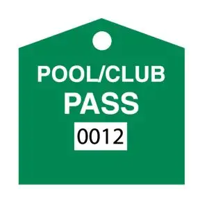 Pool Pass - Green - House Shape