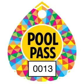 Pool Pass - Geometric Sun - Water Drop