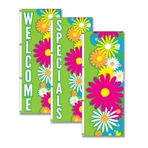 Vertical Flags - Citrus Floral