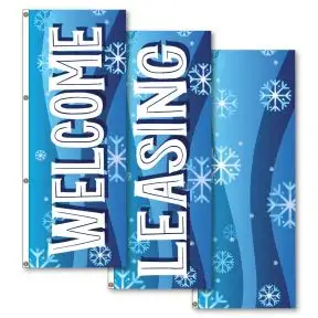 Vertical Flags - Winter Wonder