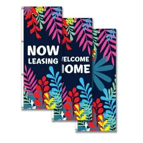 Vertical Flags - Luminous Leaves