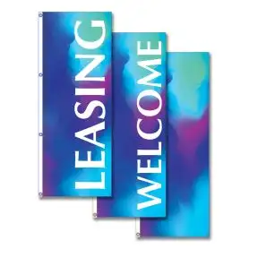 Vertical Flags - Watercolor