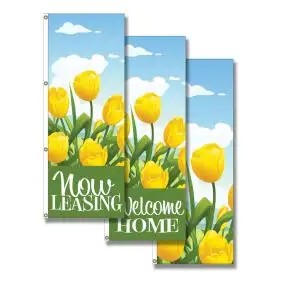 Vertical Flags - Tulip Meadows
