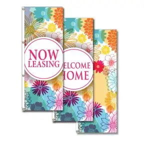 Vertical Flags - Soft Petals