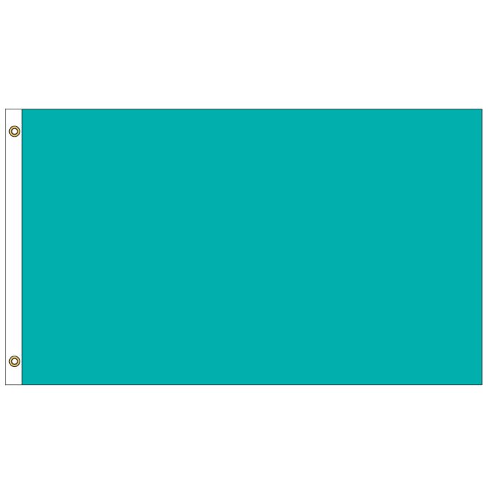 Turquoise Horizontal Flag Turquoise Horizontal Flag