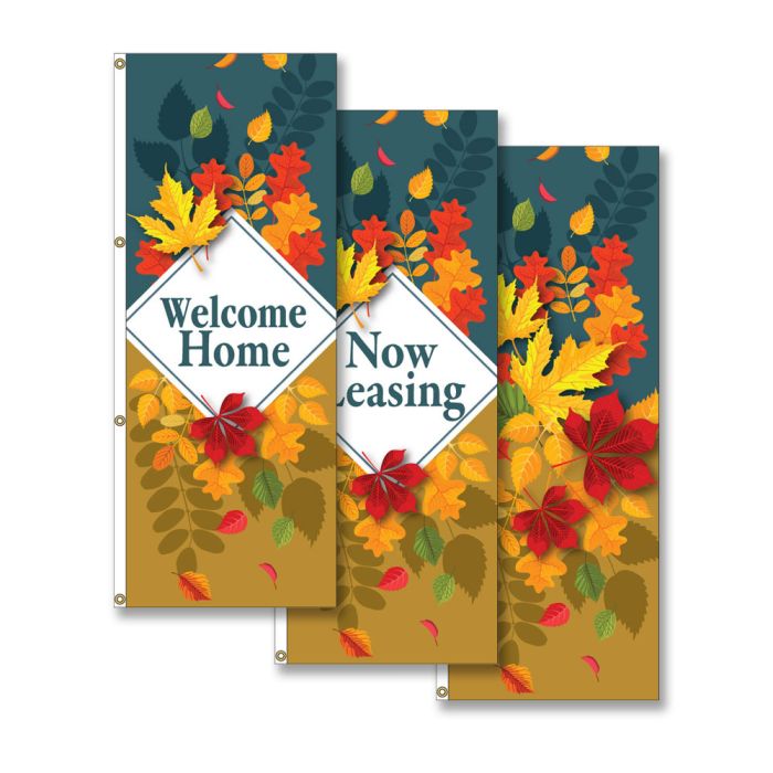 Modern Fall Vertical Flags in 3 messages.