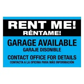 Garage Door Magnet – Rent Me – Blue - English & Spanish