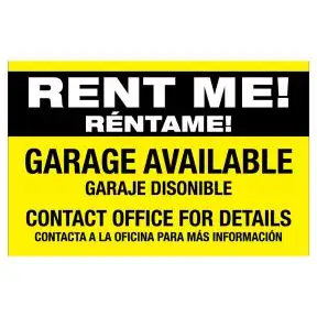 Garage Door Magnet – Rent Me – Neon Yellow - English & Spanish
