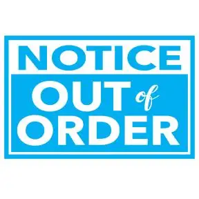 Magnet Notice - Out of Order