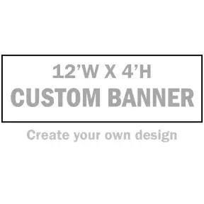 Full Color Custom Banner - 12' W x 4' H