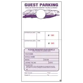 Guest Parking Permit Vehicle Hang Tag