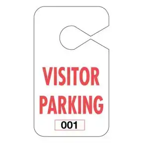 Large Visitor Parking Hang Tag