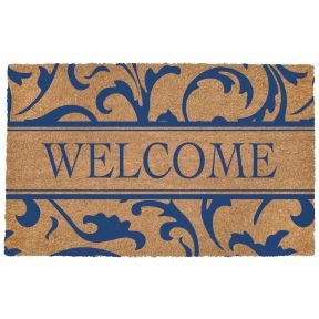 Coco Door Mat - Welcome Blue Decorative