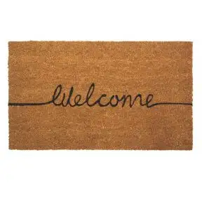 Welcome with Scroll Frame Coco Door Mat at GABP Property