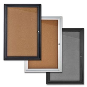 Single Door Enclosed Message Board - 24" x 36"